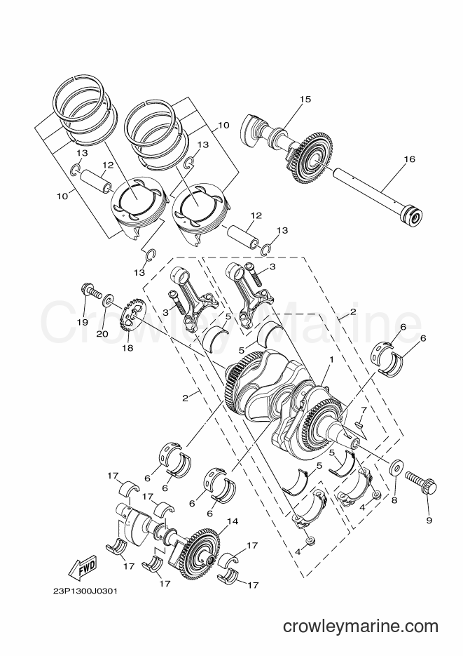 2012 Dirt Bike XT1200Z - XT1200Z (23PC) [010] - CRANKSHAFT & PISTON
