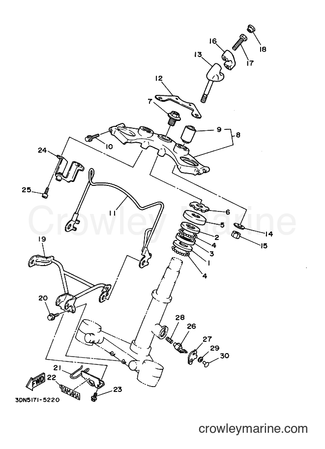 Yamaha Motors XV250S (3DN7) [010] - STEERING