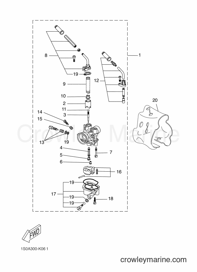 2013 Scooter EW50N - EW50N (3C7A) [020] - CARBURETOR