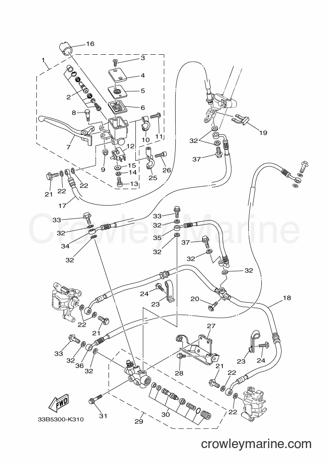 2012 ATV YFM250R - YFM250R (33B7) [010] - FRONT MASTER CYLINDER