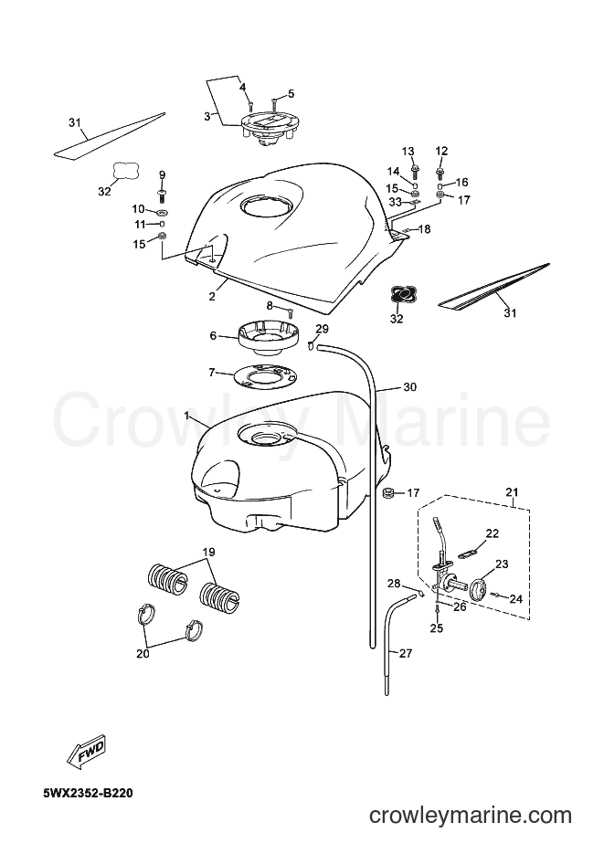 2003 Scooter TZR50 - TZR50 (5WX2) [070] - FUEL TANK