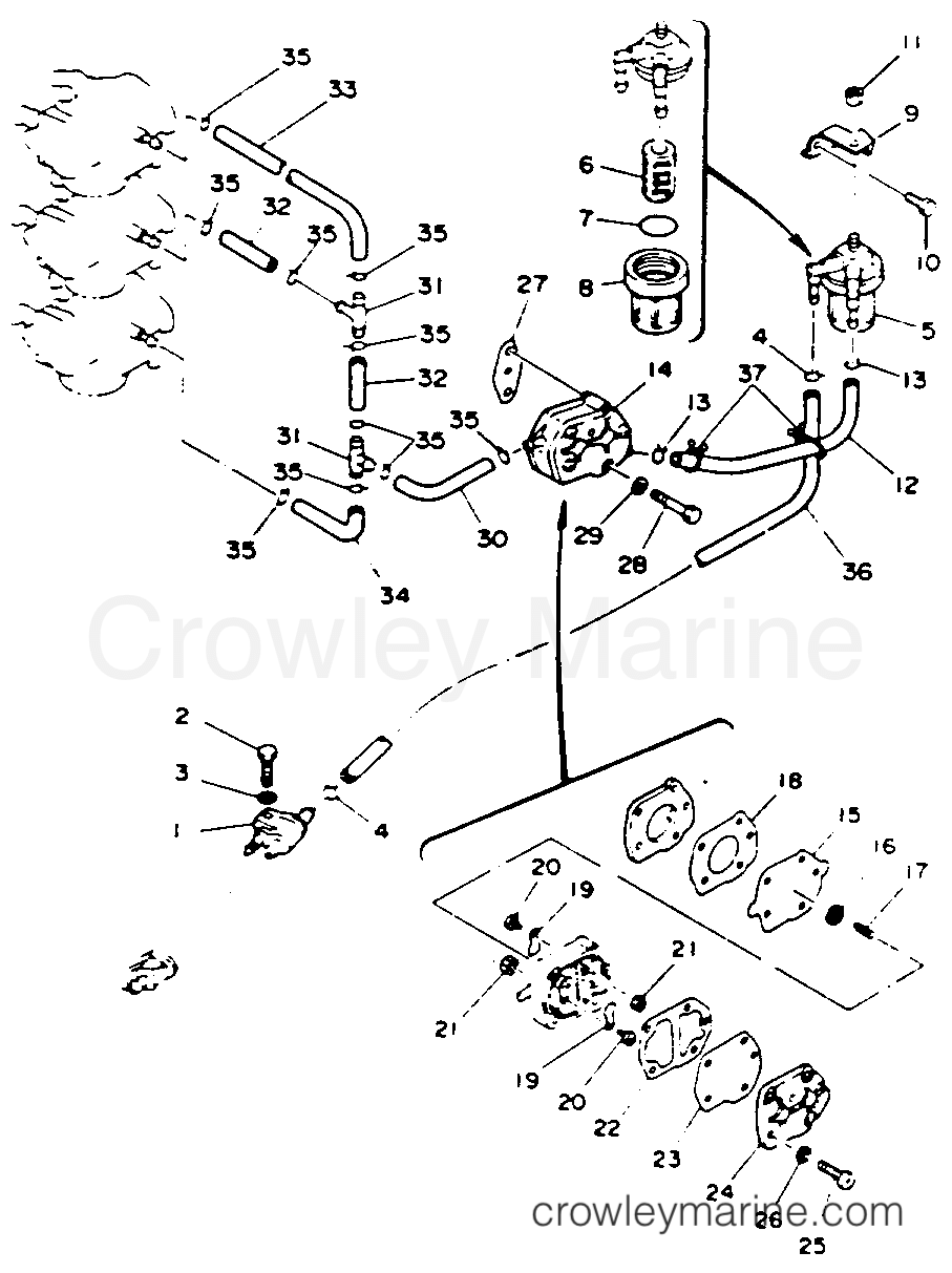 Yamaha Motors 50EJRR - FUEL SYSTEM