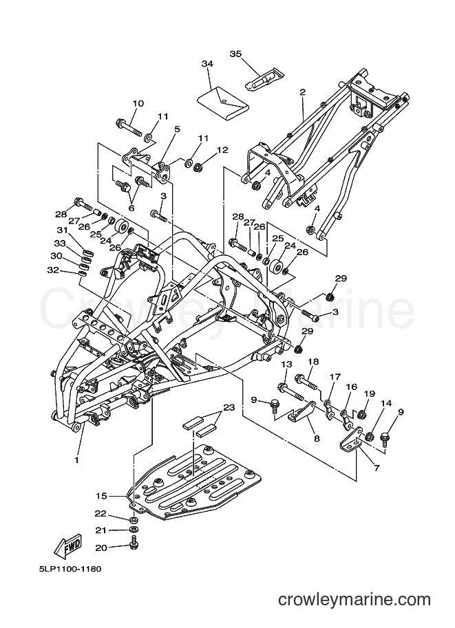 2001 ATV YFM660R - YFM660R (5LP2) [010] - FRAME
