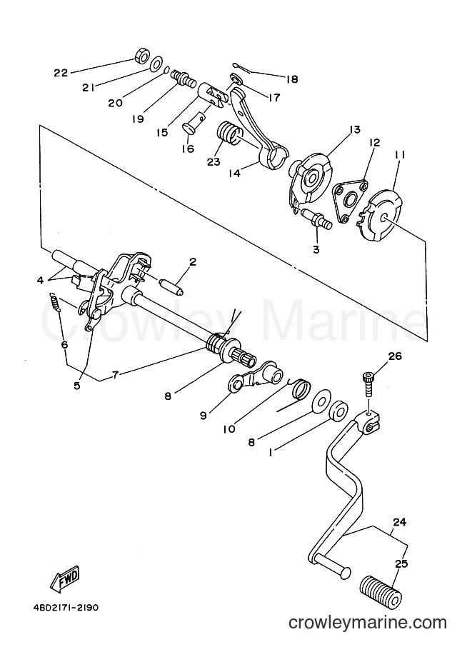 Yamaha Motors YFB250 (4BDR) [010] - SHIFT SHAFT
