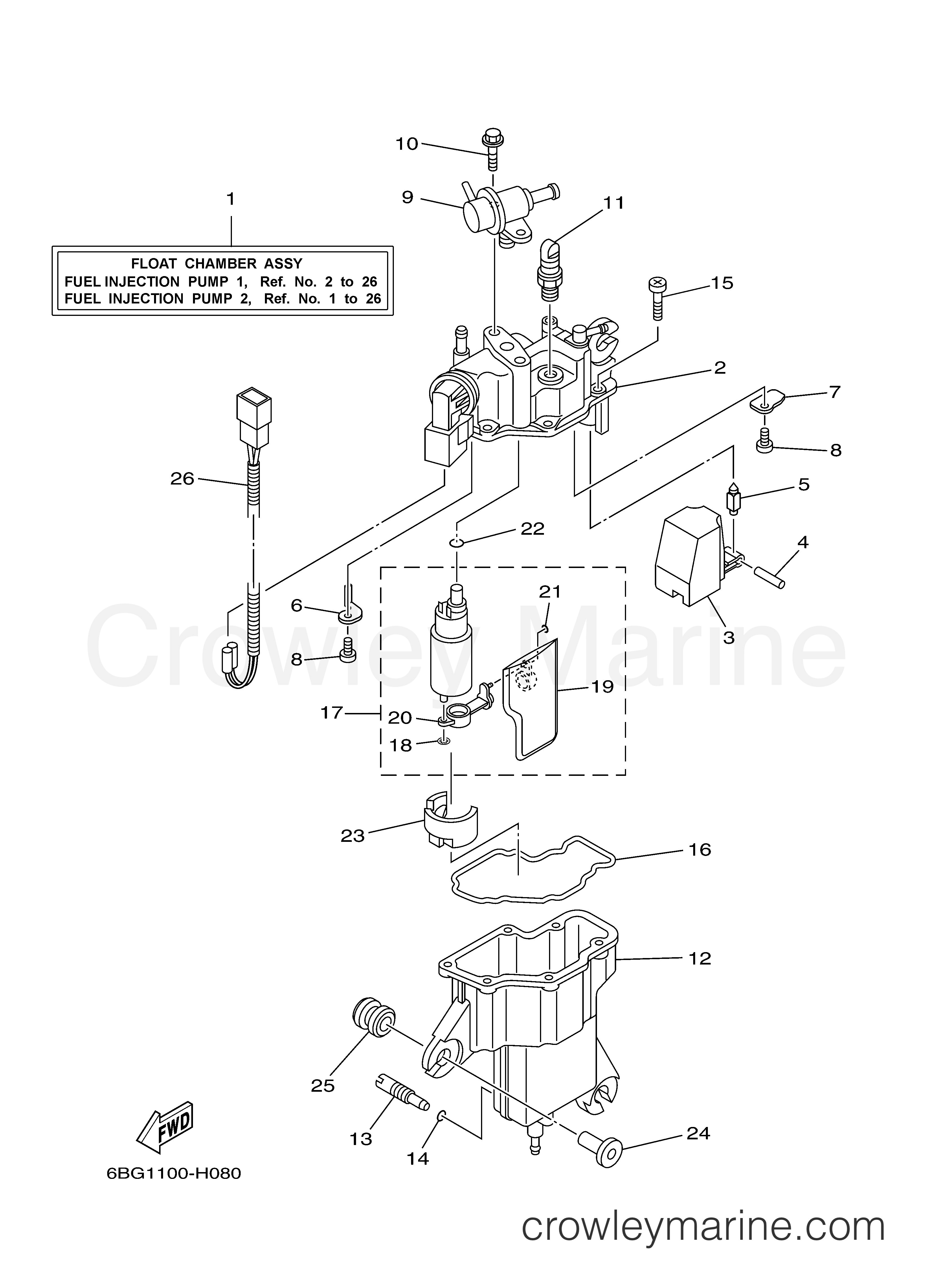 Yamaha Motors F40LA - FUEL INJECTION PUMP 1