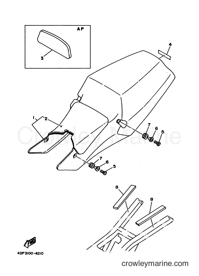 1994 Street Bike TZ250 - TZ250 (4DP3) [030] - SEAT