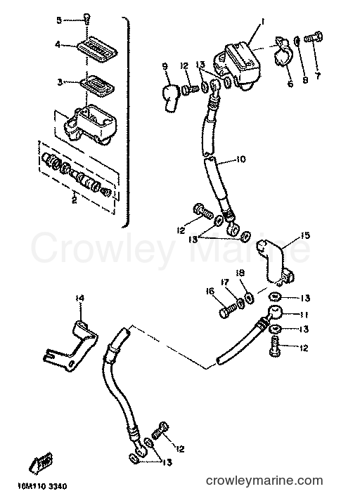 1982 Street Bike XS400 - XS400 (12E) [999] - FRONT MASTER CYLINDER
