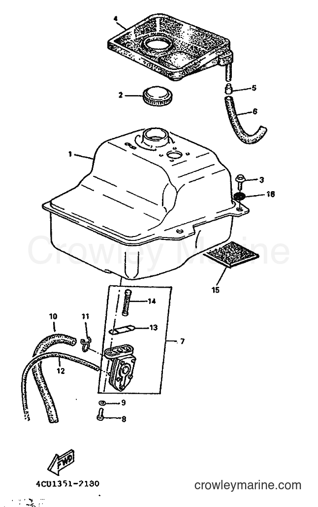 1995 Scooter YE80 - YE80 (4JC4) [999] - FUEL TANK