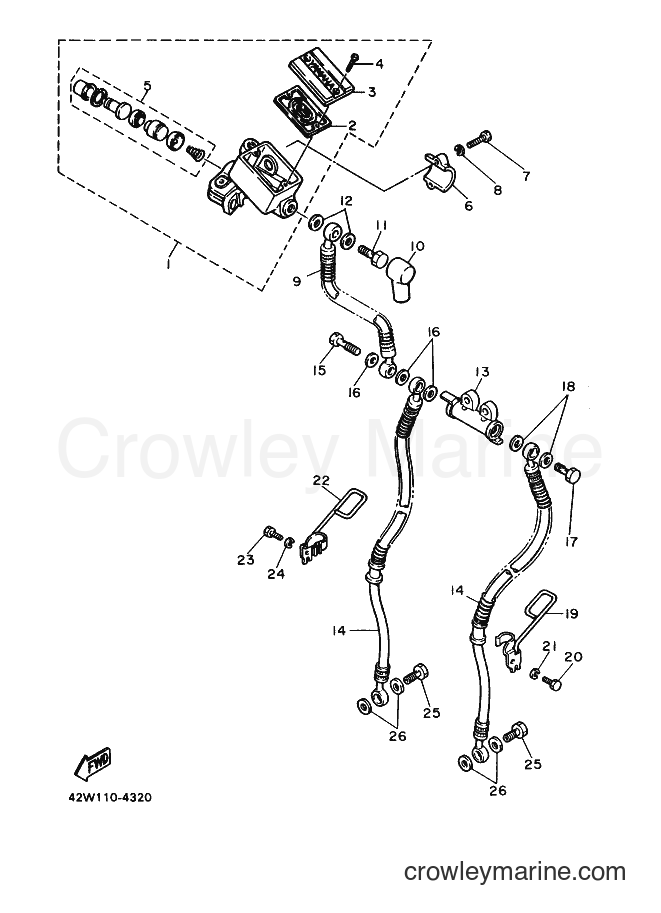 1996 Cruiser XV1100S - XV1100S (3JKU) [010] - FRONT MASTER CYLINDER