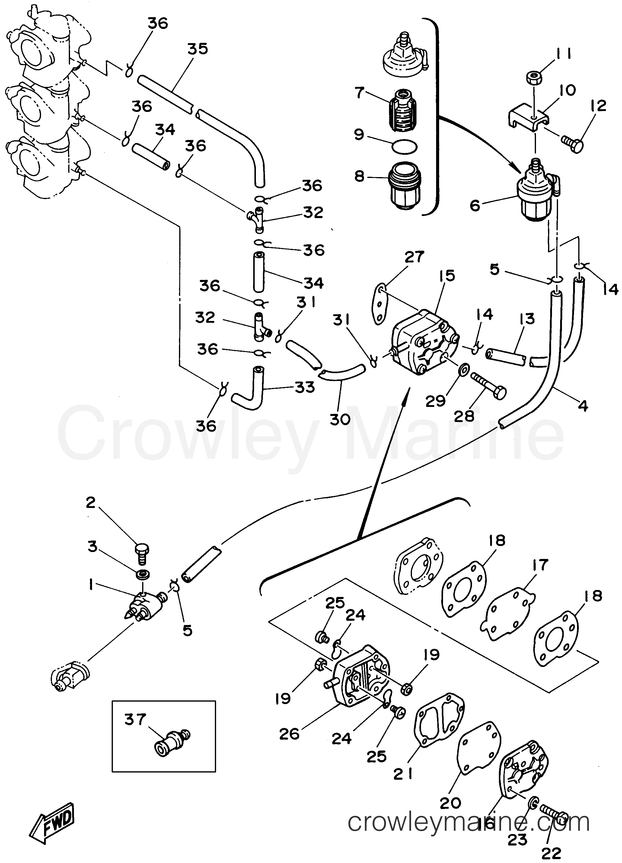 Yamaha Motors E60MLHW - FUEL