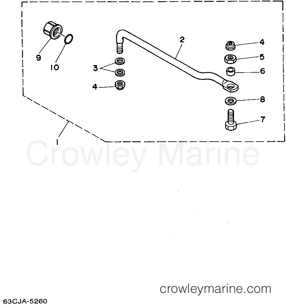 Yamaha Motors F50TLHT - STEERING GUIDE ATTACHMENT