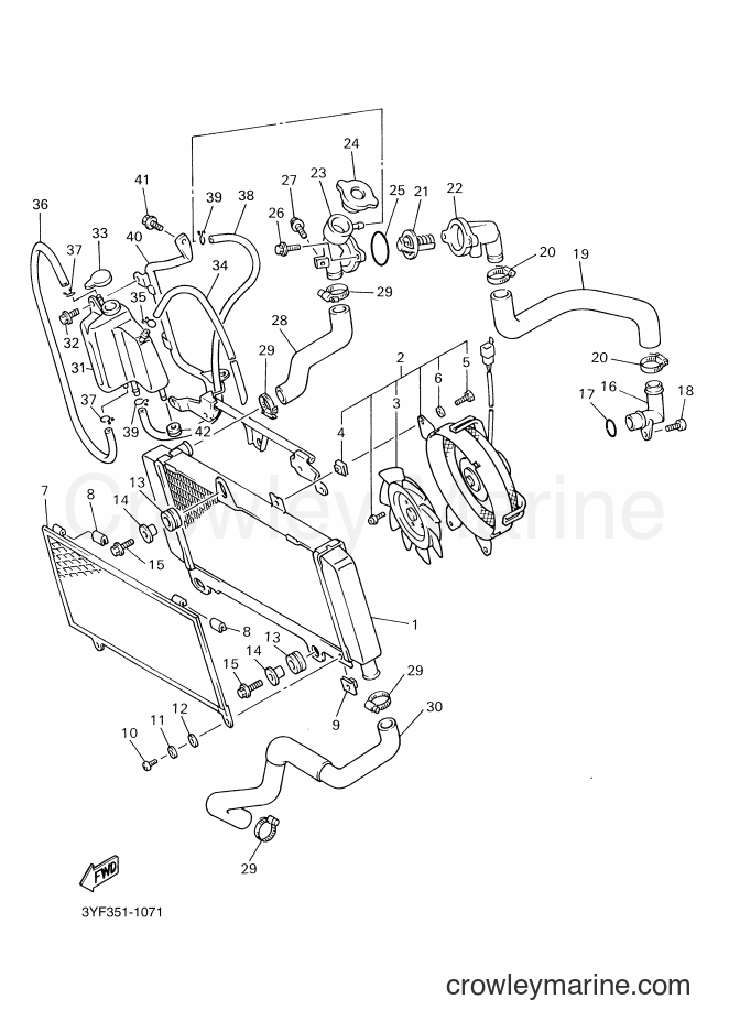 Yamaha Motors XTZ660 (4MY2) [999] - RADIATOR & HOSE