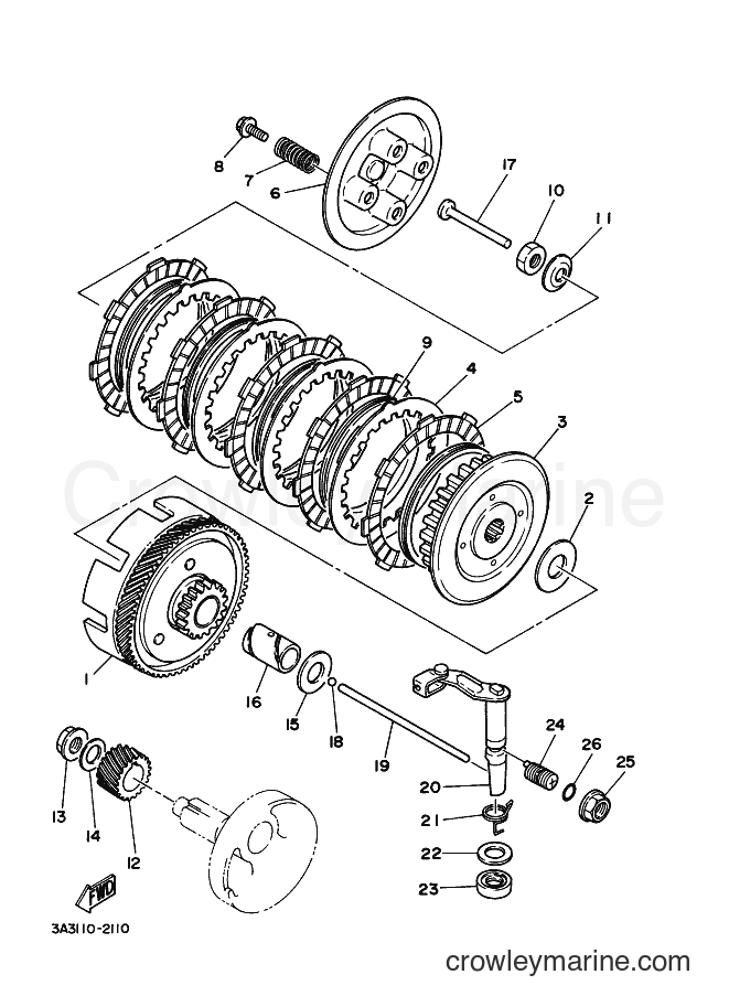 1992 Dirt Bike RT100 - RT100 (3UL3) [010] - CLUTCH