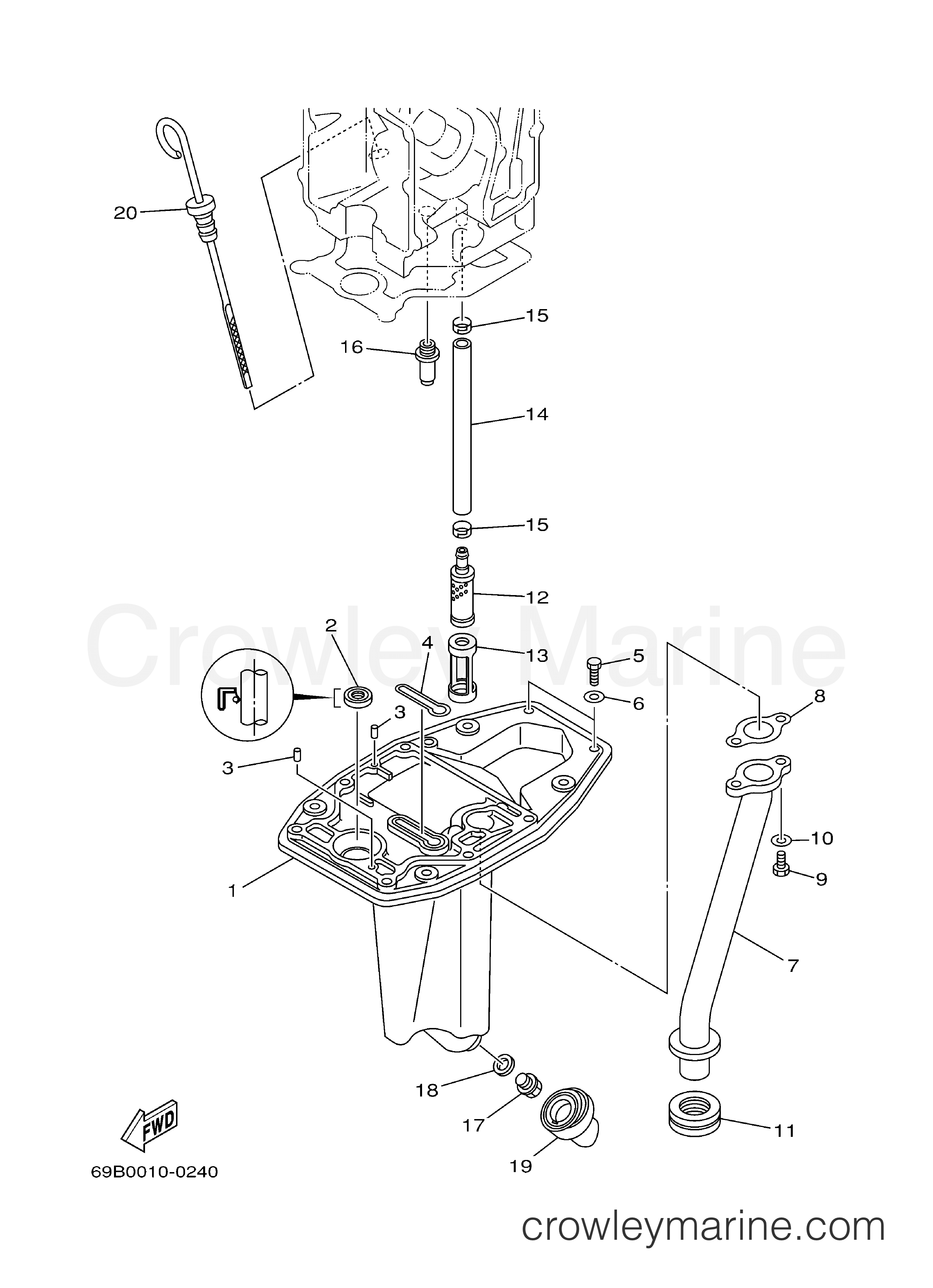 Yamaha Motors F15ESHZ - OIL PAN