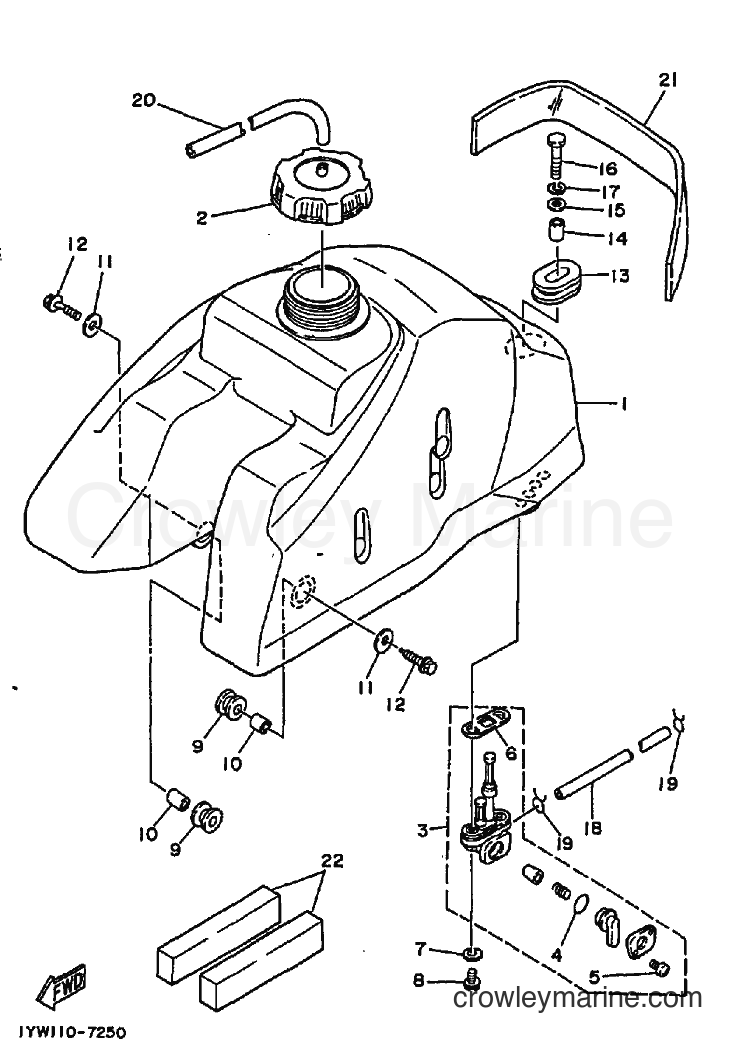 1989 ATV YFM350ER - YFM350ER (3HP1) [030] - FUEL TANK