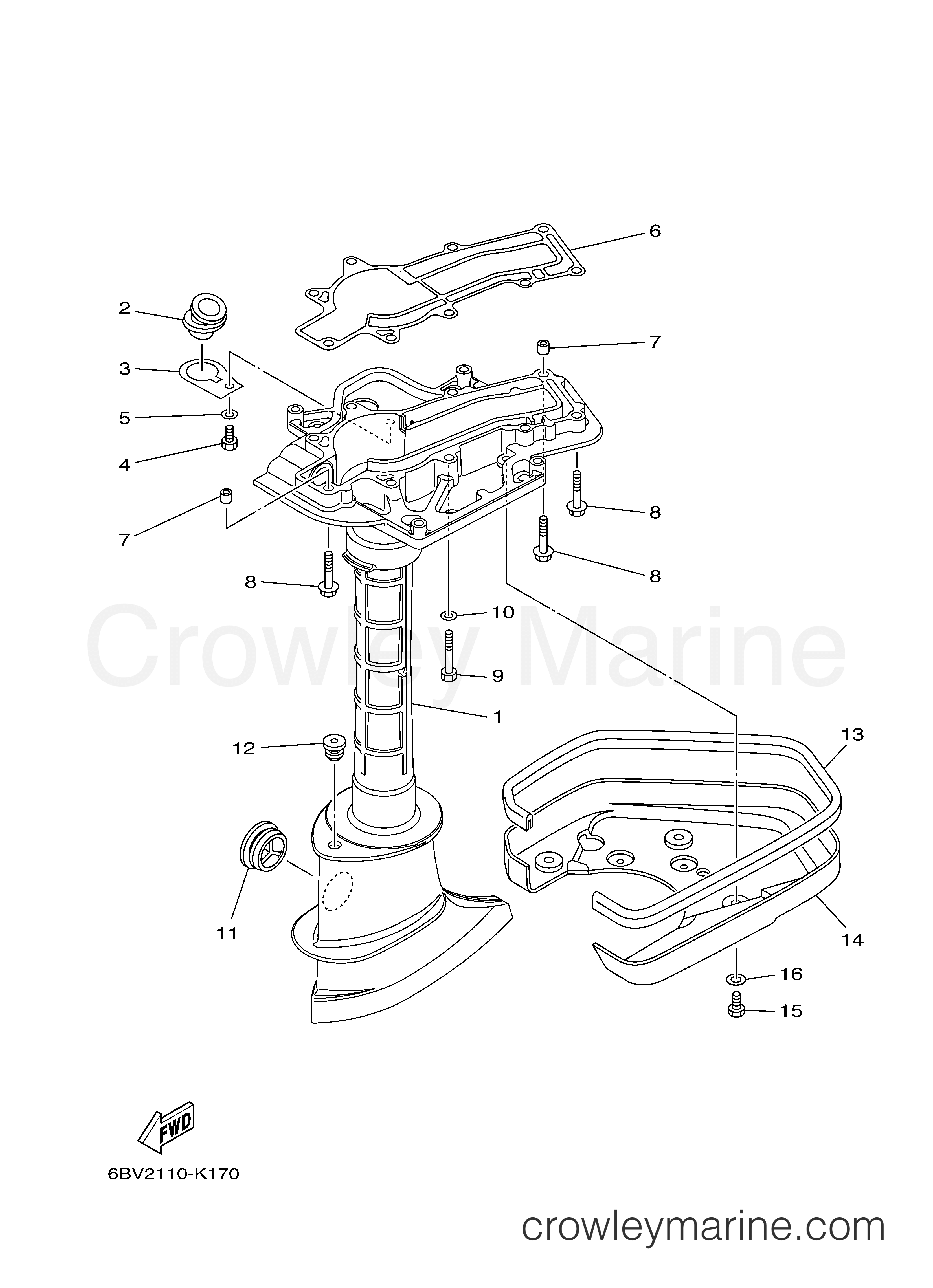 Yamaha Motors F4LMHA - UPPER CASING