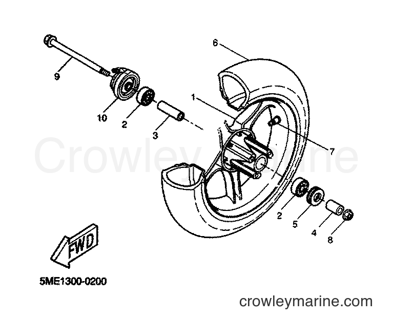 2000 Scooter YQ100 - YQ100 (5ME1) [060] - FRONT WHEEL