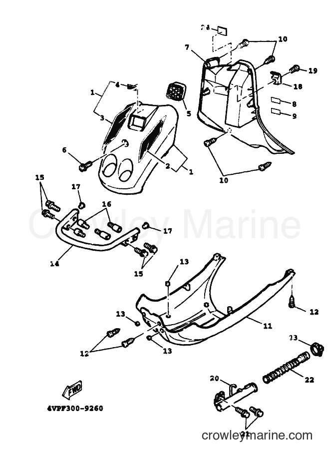 1999 Scooter YW100 - YW100 (4VPM) [010] - LEG SHIELD