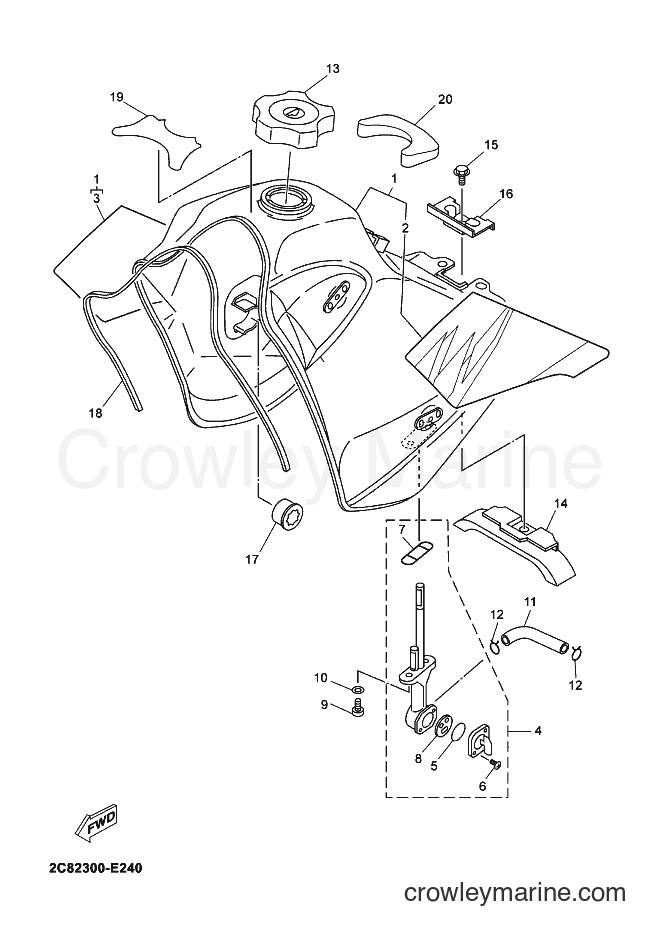 Yamaha Motors DT125X (2C82) [010] - FUEL TANK