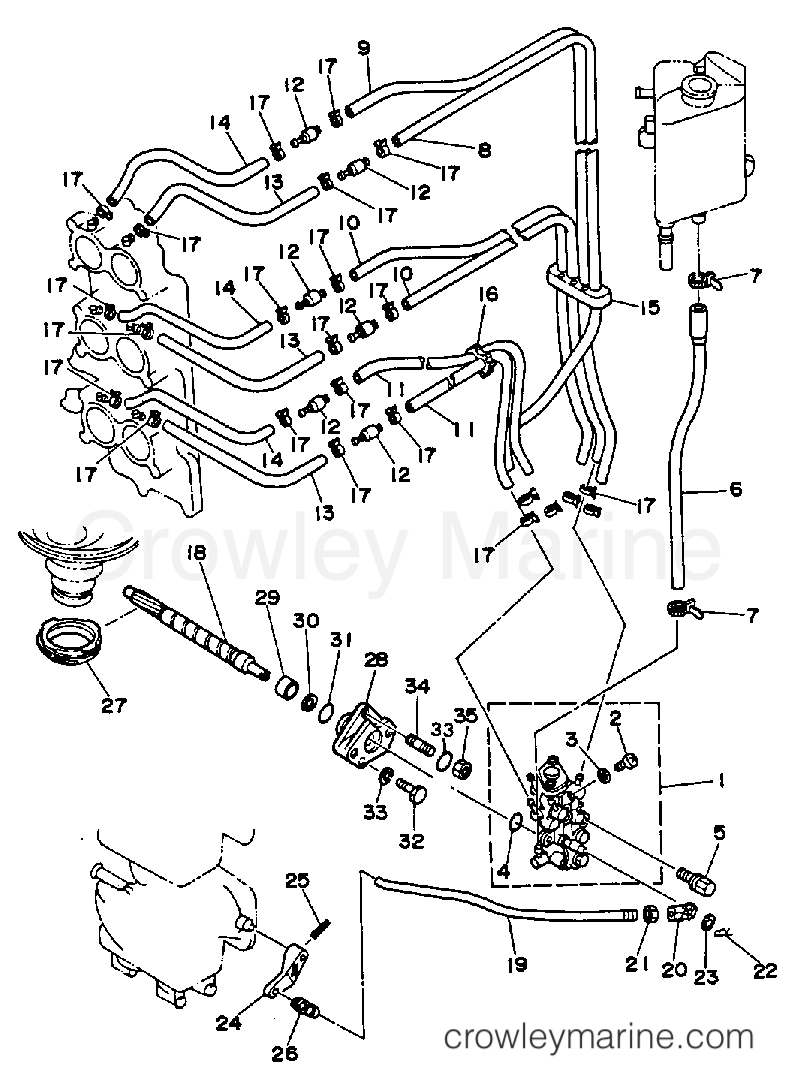 Yamaha Motors V6EXCELLF - OIL PUMP (CONVERSION KIT)