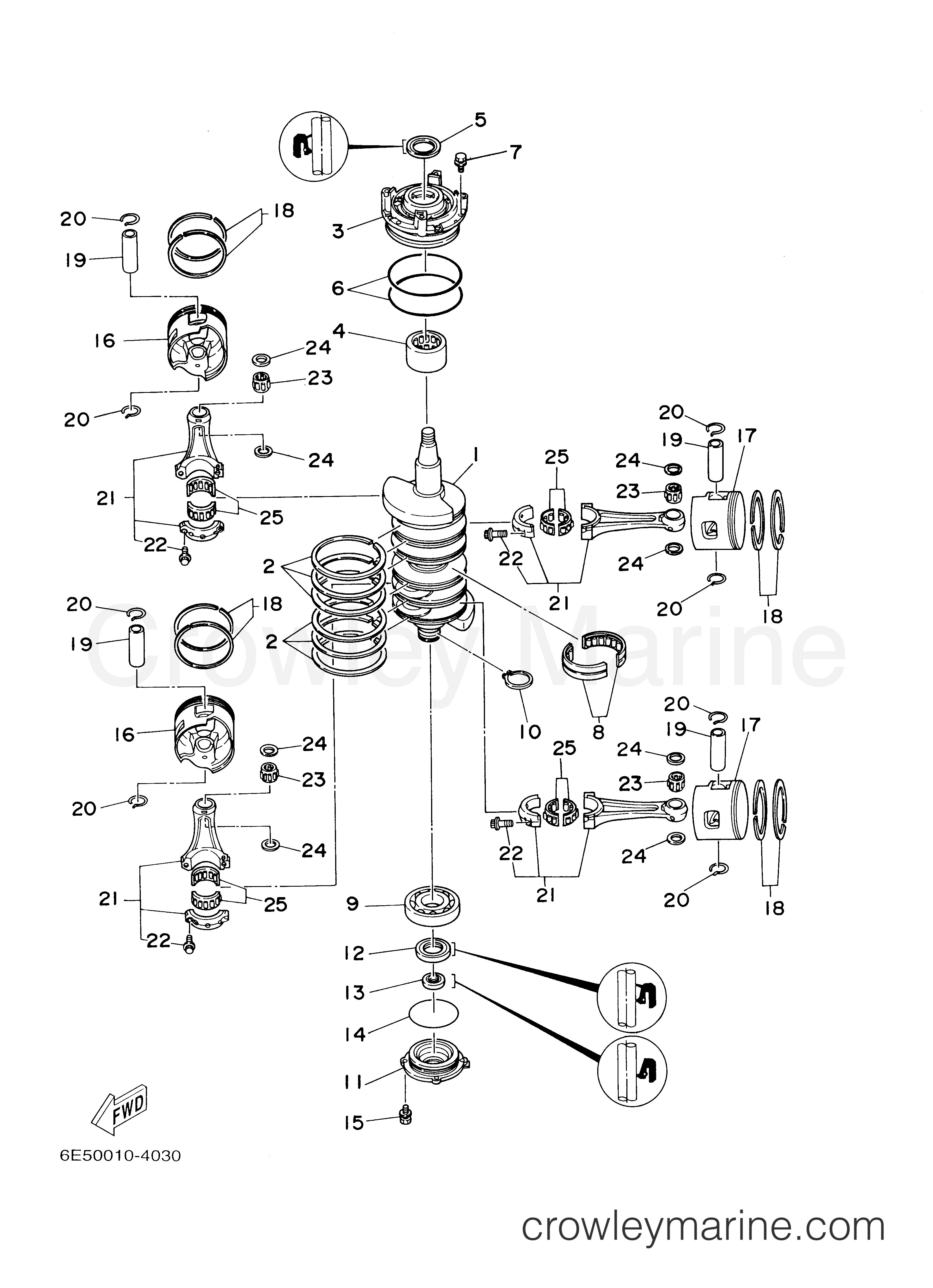 Yamaha Motors C115TXRY - CRANKSHAFT PISTON