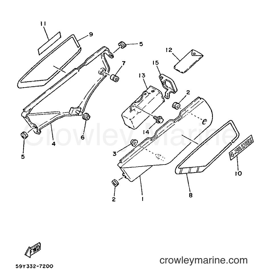 1987 Dirt Bike XT350 - XT350 (59Y) [999] - SIDE COVER