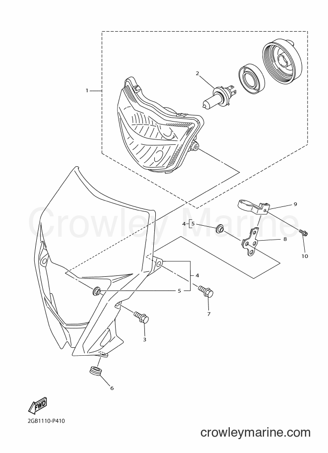 2015 Dirt Bike WR250F - WR250F (2GB2) [010] - HEADLIGHT