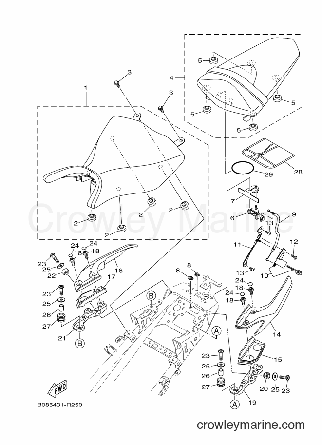 Yamaha Motors MTN320-A (B086) [010] - SEAT