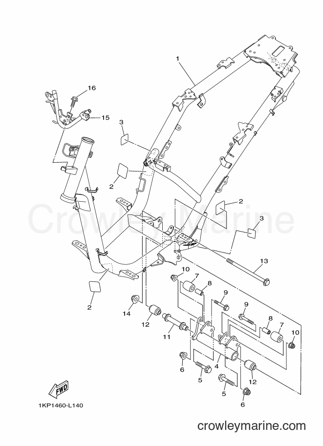 2013 Scooter AL115FX - AL115FX (1KPC) [010] - FRAME