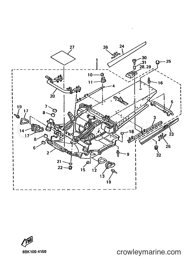 Yamaha Motors VT480 (8BK1) [010] - FRAME