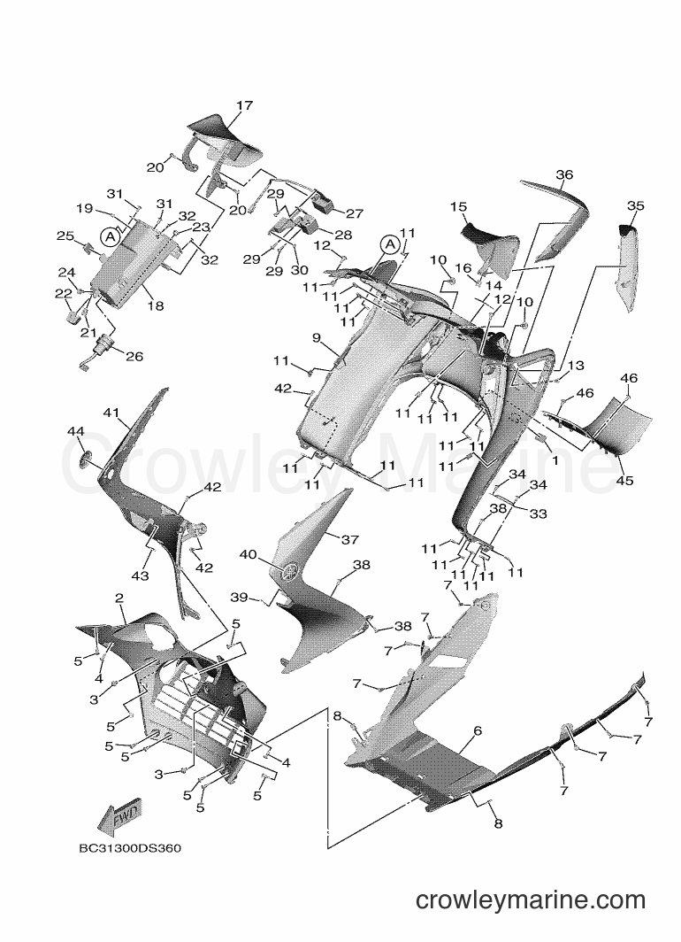 Yamaha Motors XP530D-A (BC38) [050] - LEG SHIELD