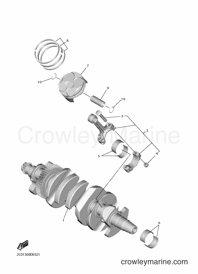 2017 Sport Bike YZF600 - YZF600 (BN64) [060] - CRANKSHAFT & PISTON
