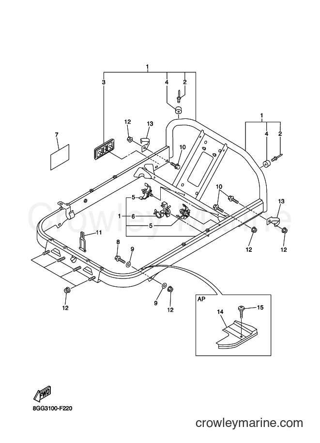 Yamaha Motors RS10MS (8GE3) [020] - STEERING GATE