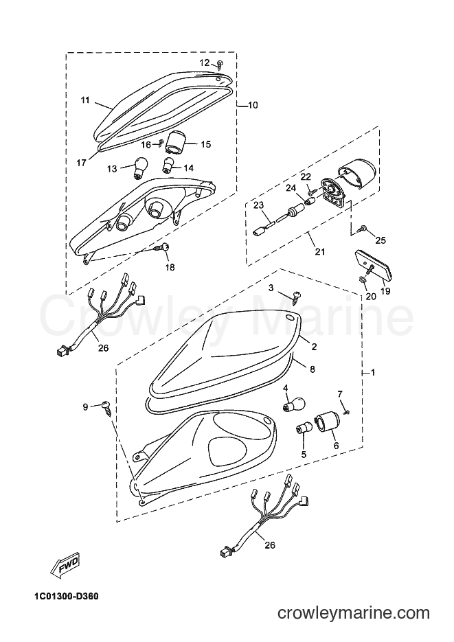 2007 Scooter YP125R - YP125R (1B93) [060] - TAILLIGHT