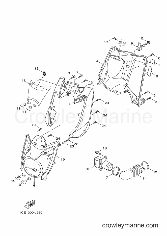 2010 Scooter YW125 - YW125 (1CE2) [010] - LEG SHIELD