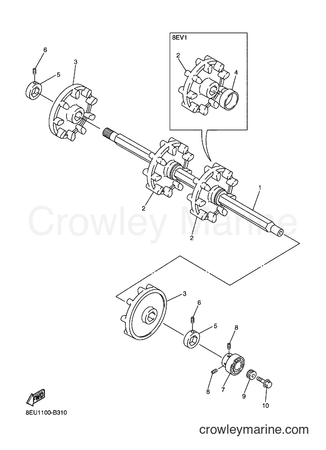 2003 Snowmobile RX10MS - RX10MS (8EV1) [020] - TRACK DRIVE 1