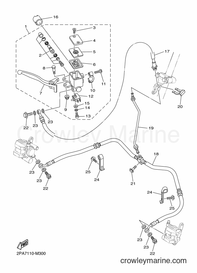2013 ATV YFM125R - YFM125R (2PA8) [010] - FRONT MASTER CYLINDER