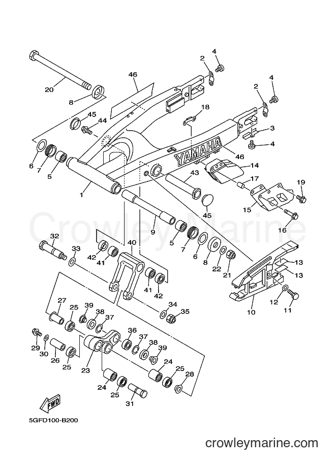 2003 Dirt Bike TT-R250 - TT-R250 (5GFF) [010] - REAR ARM