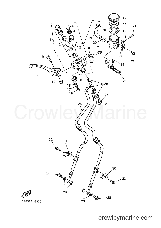 2000 Sport Bike YZF-R6 - YZF-R6 (5EB5) [070] - FRONT MASTER CYLINDER