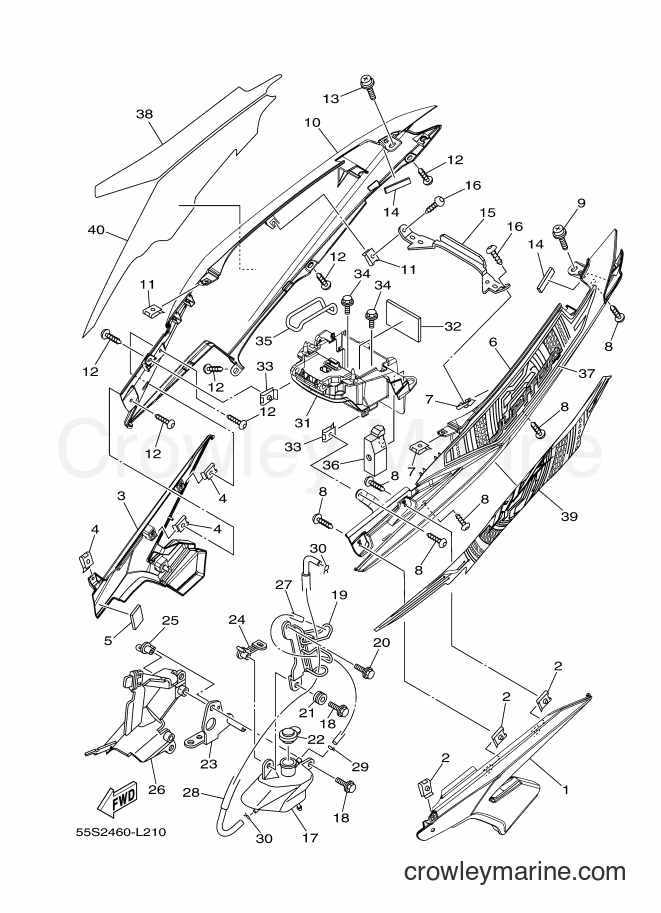Yamaha Motors T135SEC (55S2) [010] - SIDE COVER
