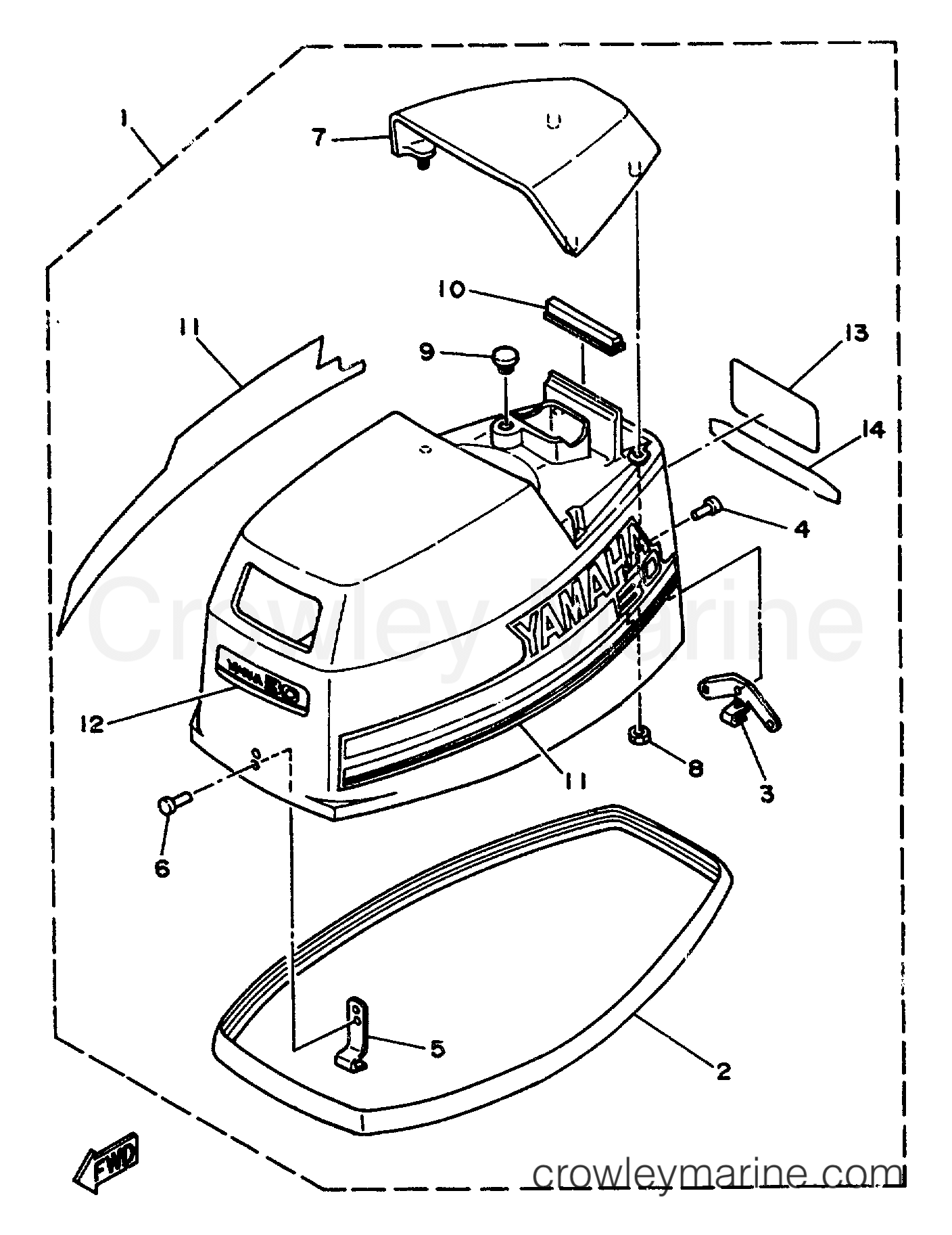 Yamaha Motors C30MLHS - TOP COWLING