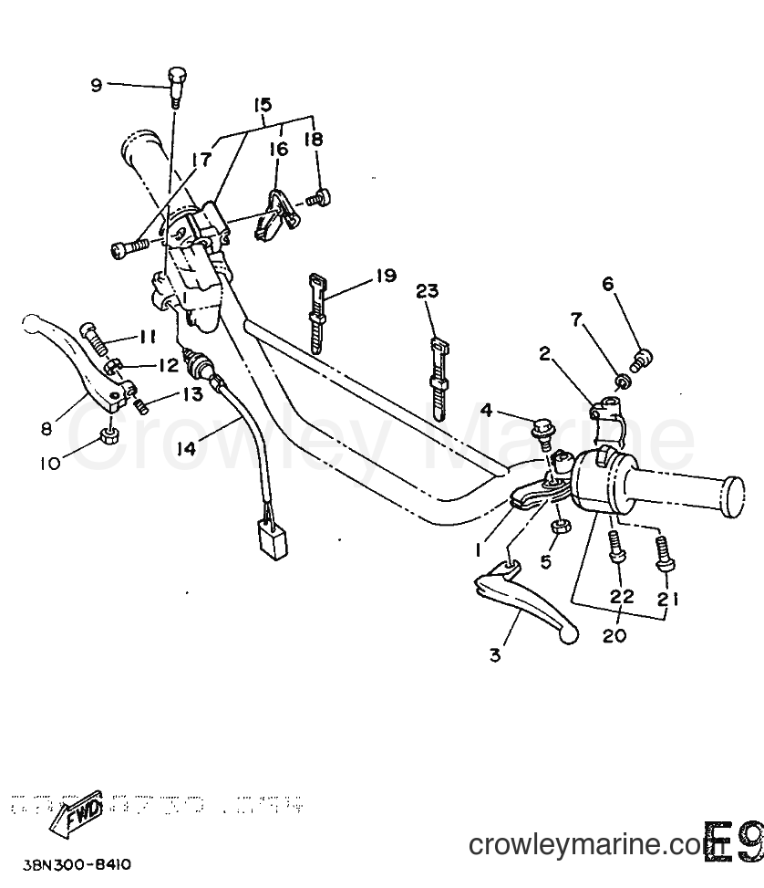 1989 Dirt Bike DT125R - DT125R (3PY1) [999] - HANDLE SWITCH & LEVER
