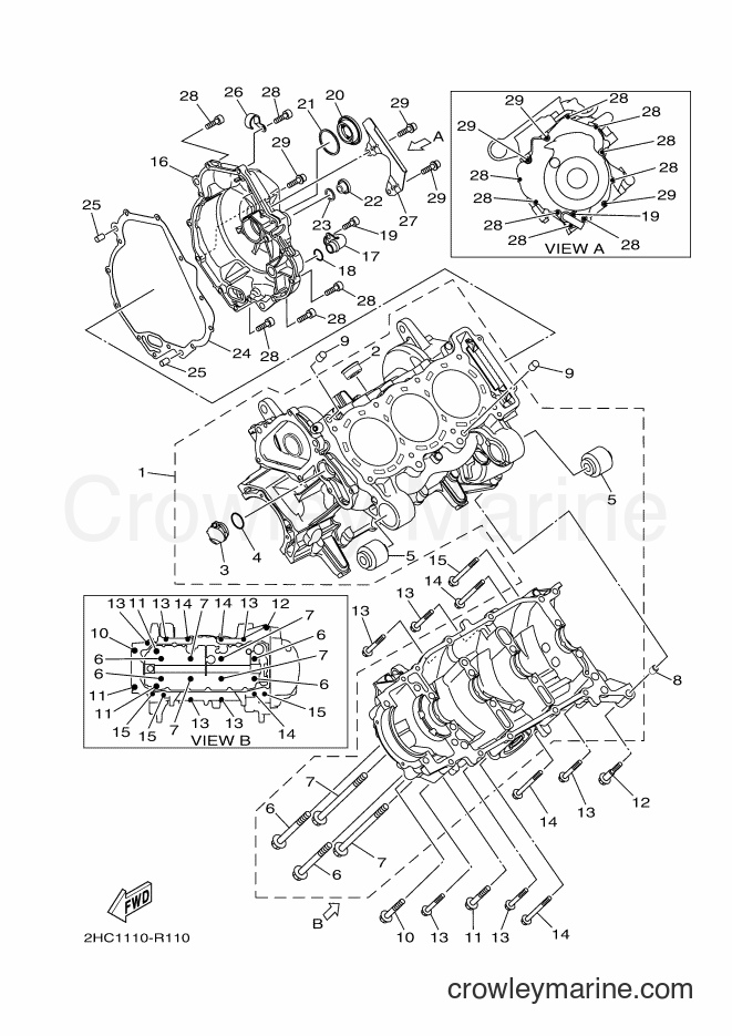 Yamaha Motors YXZ1000ETS (B577) [010] - CRANKCASE