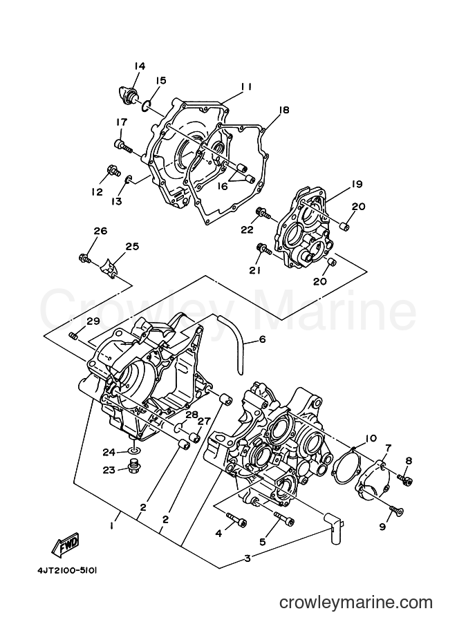2000 Street Bike TZ125 - TZ125 (4JT7) [090] - CRANKCASE