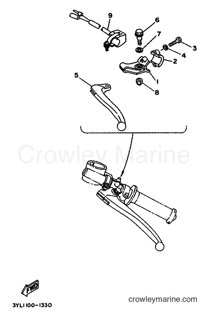 1991 Street Bike TZ250 - TZ250 (3YL1) [030] - HANDLE SWITCH & LEVER