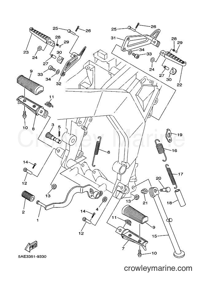 2000 Dirt Bike TDR125 - TDR125 (4GX8) [010] - STAND & FOOTREST