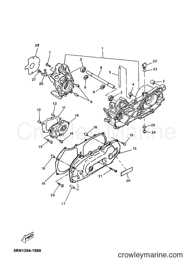 Yamaha Motors YN50 (5C2C) [020] - CRANKCASE
