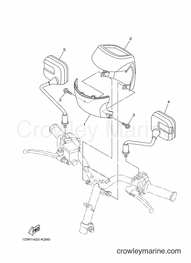 2012 Scooter XC100N - XC100N (1DW2) [010] - COWLING 1
