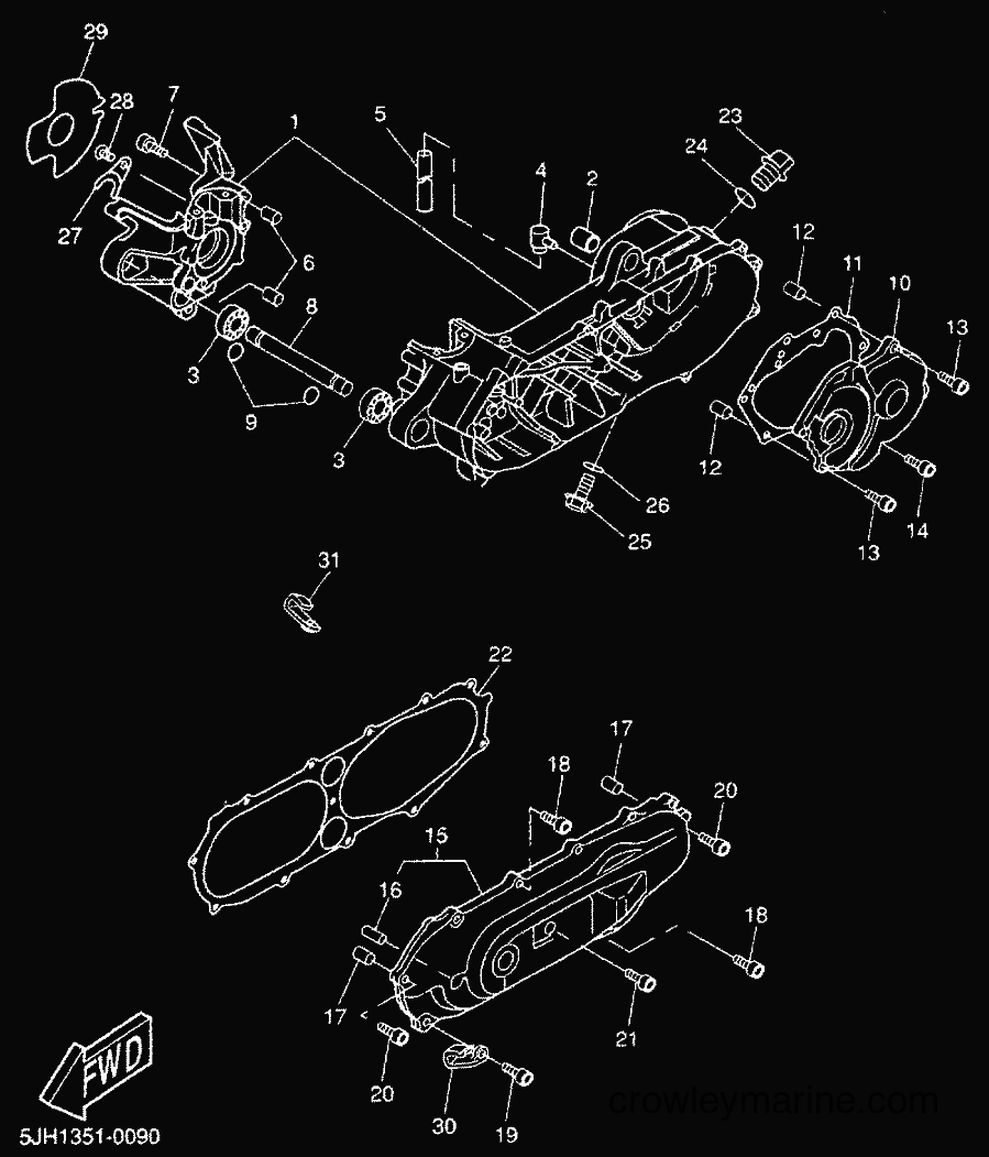 2000 Scooter CW50 - CW50 (5MN1) [020] - CRANKCASE