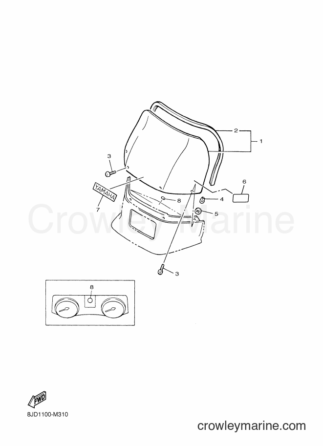 Yamaha Motors VK540E (8JD2) [020] - WINDSHIELD